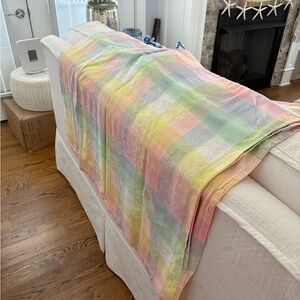 Pastel Check Cotton  tablecloth- Multi